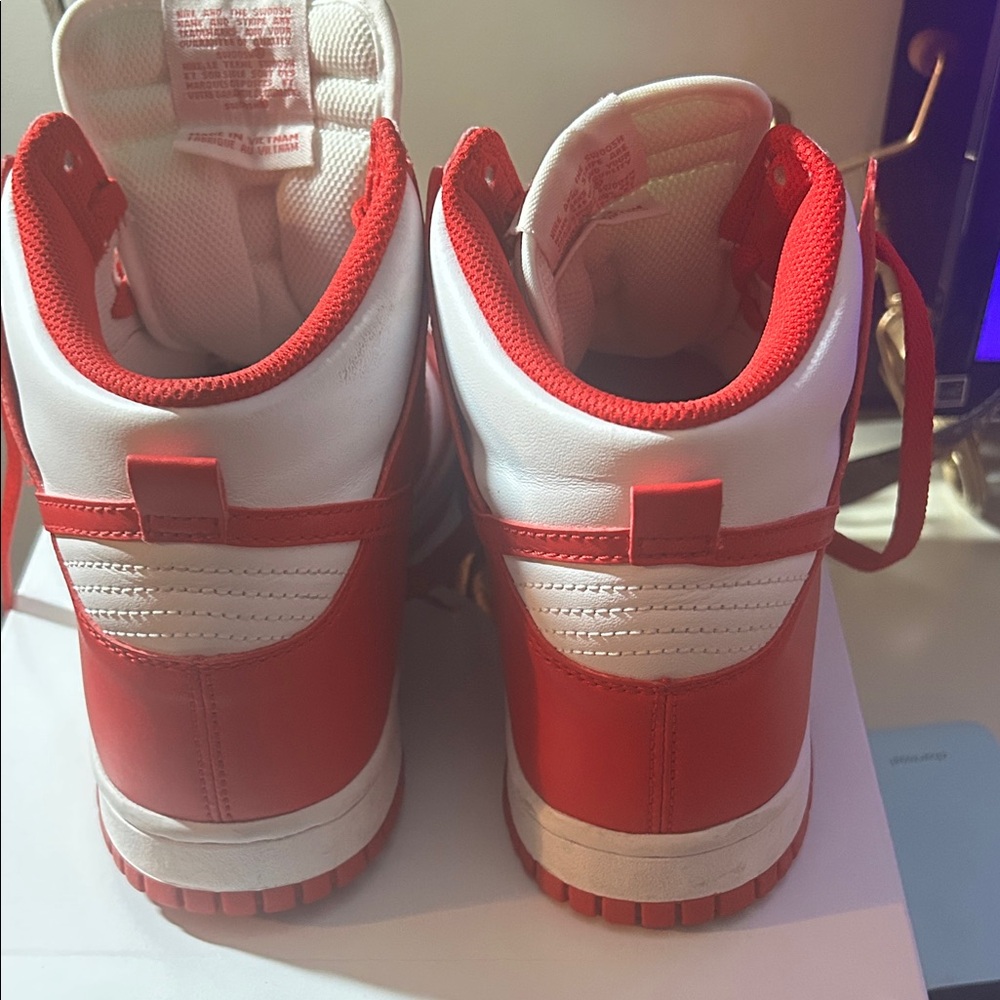 Nike Women's Bold Red and White Sneakers - Picture 3 of 6